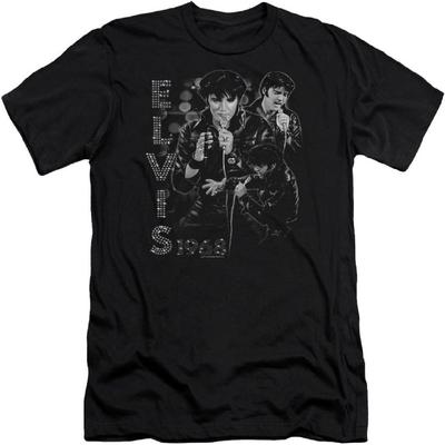Elvis Presley - Mens Leathered Premium Slim Fit T-Shirt
