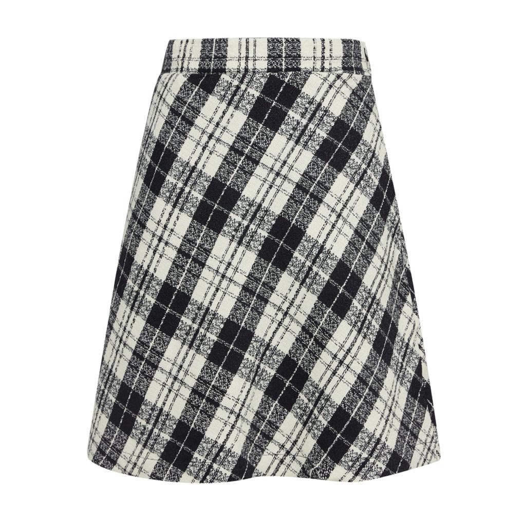 Ssideuneuwa Women'S Check Bias Skirt (Black - Check)
