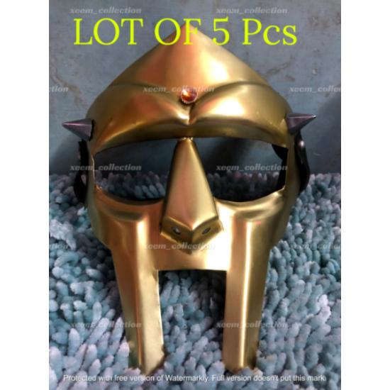 

Гладиаторская маска MF Doom - Средневековая броня Маска для лица - злодей 18 г Мягкая сталь Лот 5