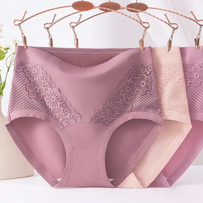 High Waist Cotton Briefs for Middle-aged & Elderly Women - Breathable, Comfortable, Hip Lifting & Abdomen Support.