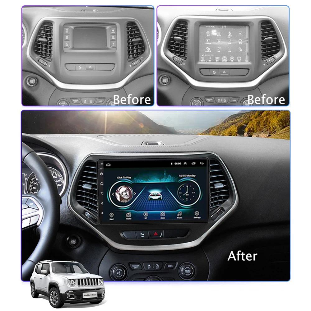 For JEEP Cherokee 5 KL 2014-2019 Android Car Radio Stereo Multimedia Player 2 Din Autoradio GPS Navigation Autoradio IPS Screen