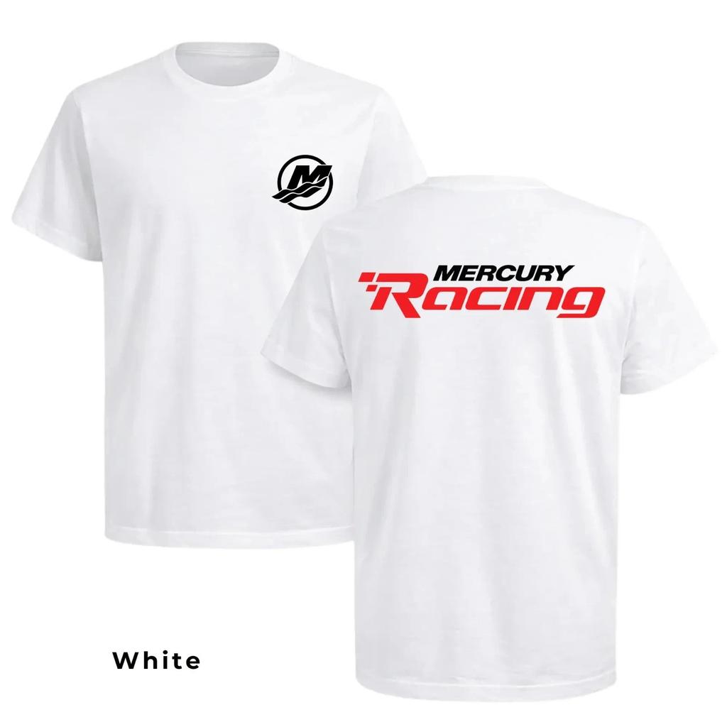 Mercury Racing Performance Boot T-Shirt Speed Marine Motor Tee Weiß Unisex T-Shirt
