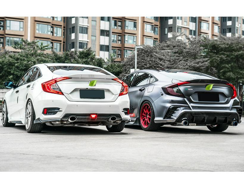 Tenth Gen Civic R Style Rear Spoiler, 16-20 Models, No-Drill, Thai JDM Ducktail