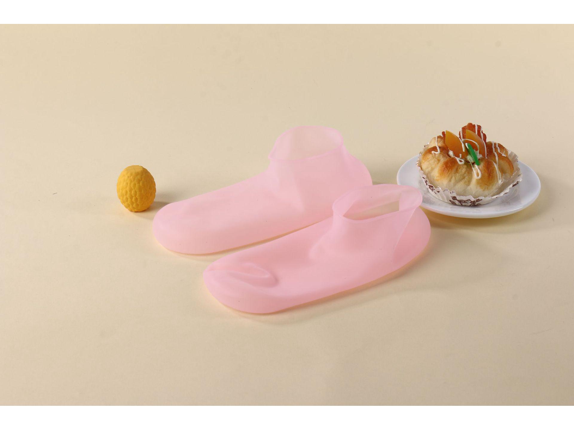 

Silicone Moisturizing Foot Mask Socks for Dry, Cracked Feet - Softening and Protective Foot Covers розовый