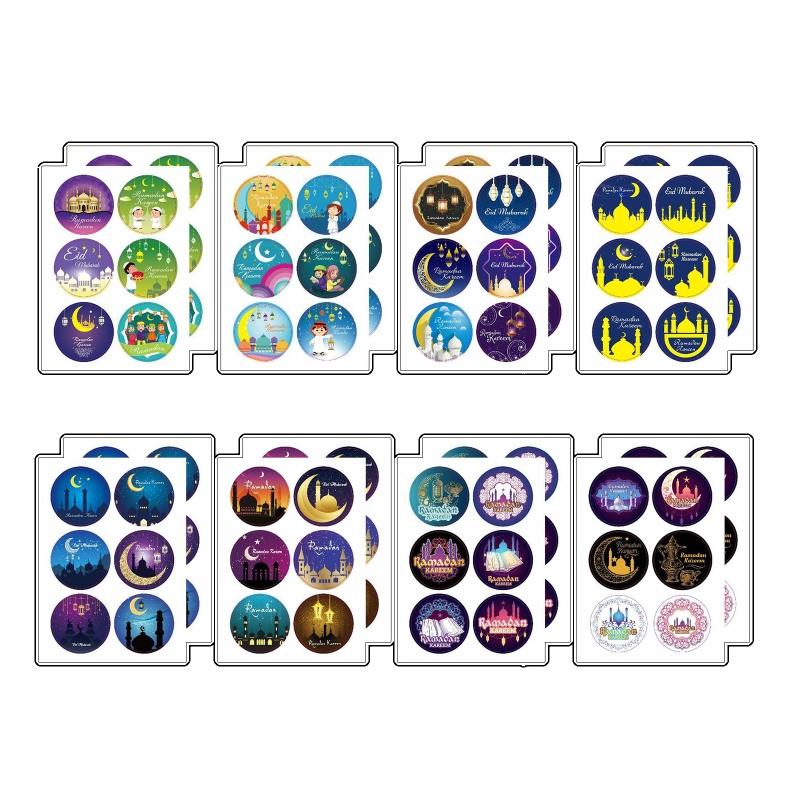 

16/24 листа этикетка Eid Mubarak наклейка Eid вечеринка украшение для кухни скрапбукинг запечатывание этикетки для подарочной коробки конверт декор