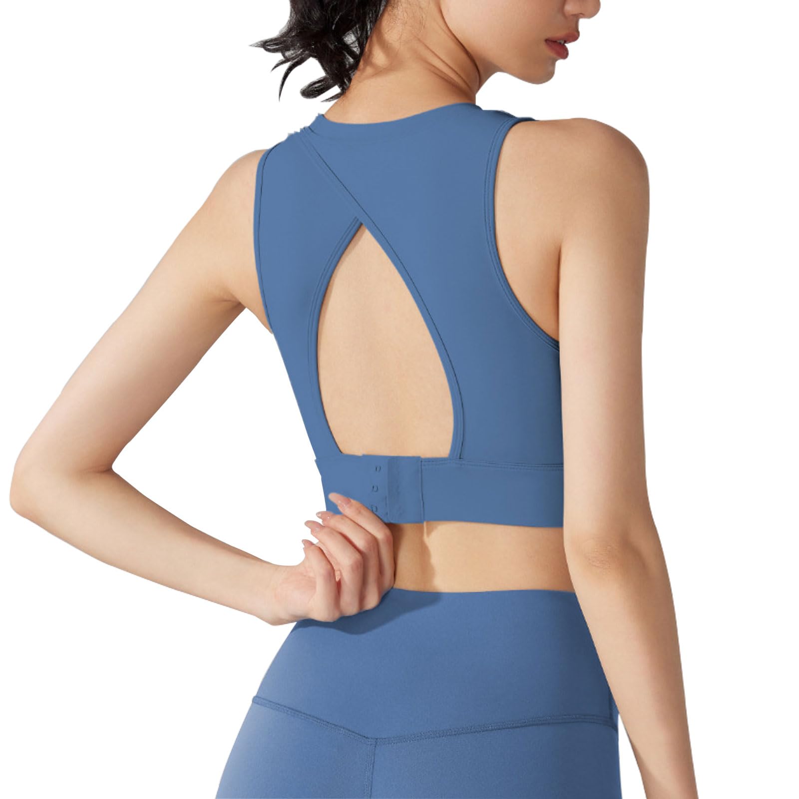 

Yodilala Йога Топ-майка с подкладкой, Спортивная майка, Топ, Топ, Топ, Спортивная одежда, Без рукавов, синий