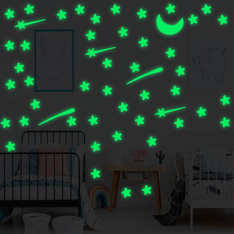 Leuchtender Stern Meteor Wandaufkleber Wohnzimmer Schlafzimmer Shop Dekoration Wandaufkleber