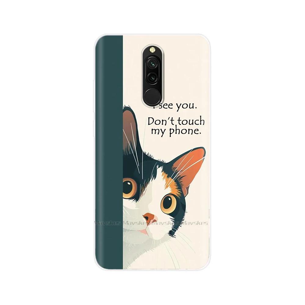 For Redmi 8 8A Pro Case TPU Silicone Shockproof Cat Phone Cover For Redmi 8 8A 7 7A redmi7 Transparent Funda Printing Soft Coque