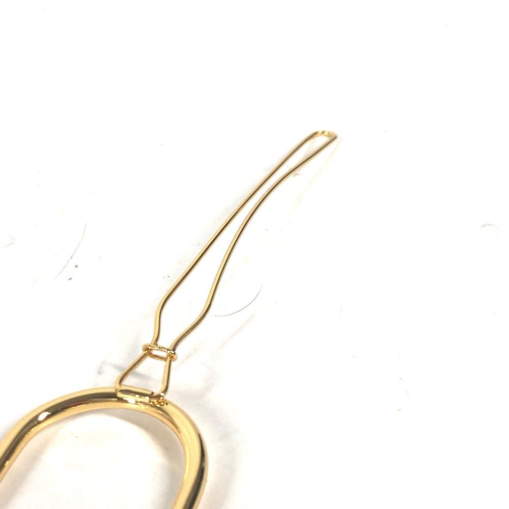 BURBERRY TB logo hair accessories hair pin Barrette Metal Gold Unused