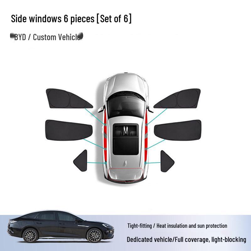 Tendalino Privacy a Copertura Totale per Modelli BYD (Qin, Han, Tang, Yuan, Song, Sigillo, Delfino, Gabbiano) - Protezione Solare e Isolamento Termico