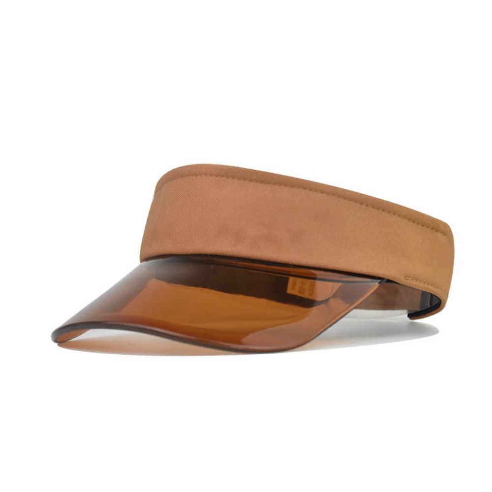 Clear Brim Summer Sun Hats Breathable Empty Top Hat Running Transparent Visor Caps  Travel Sport