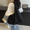 Slack fashion casual canvas tote bag women's new versatile large capacity armpit bag commuter shoulder bag