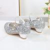 Kinder Mädchen Pailletten hochhackige Schuhe glänzende Prinzessin Kristall Schuhe zeremonielle Party Schuhe