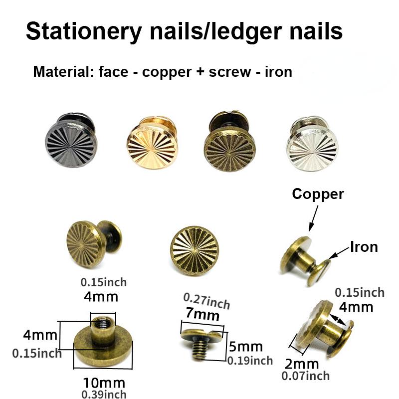 2sets Stud Rivets Photo Album Leather Craft Studs Belt Wallet Fasteners