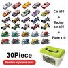 100/50/30/10 Stück Modellautos Aufbewahrungsbox Spielzeug Rückziehflugzeug Rennwagen Modellset Schiebendes Trägheitsfahrzeug Kinderspielzeug für Jungen