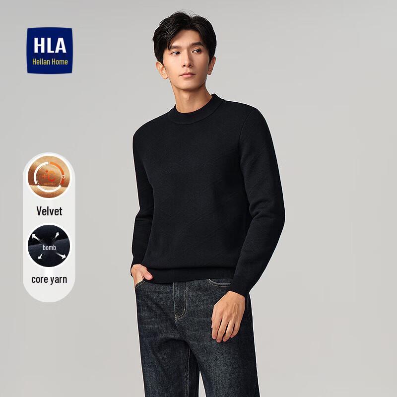 

HLA Hodo Men s Round Neck Fleece Lined Knit Sweater L