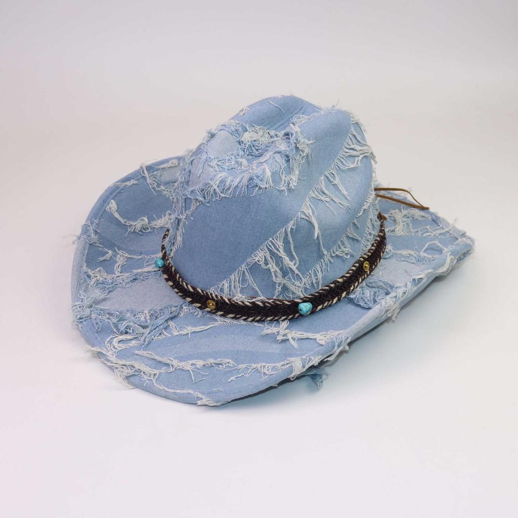 Western Cowboy Hat European and American Fashion Warped Edge Old Party Hat Men and Women Big Brim Jazz Hat