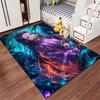 Anime Girl with Purple Kimono Suitable As a Non-slip Mat for the Living Room or Bedroom Sofa
