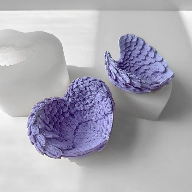 DIY Silicone Mold for Crafting Resin Mold for DIY Crafts Stunning Resin Heart Angel Wing Shaped Decoration Making Mould