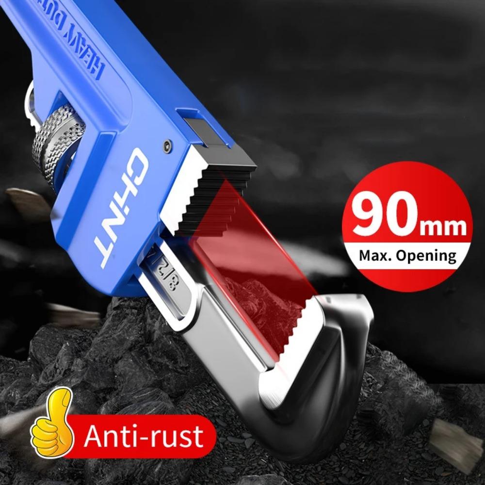 Pipe Wrench European Style Heavy Duty 10" Pipe Pliers 8 To 14 Inch Quick-Opening High-Carbon Steel Plumbing Pincers Repair Tool