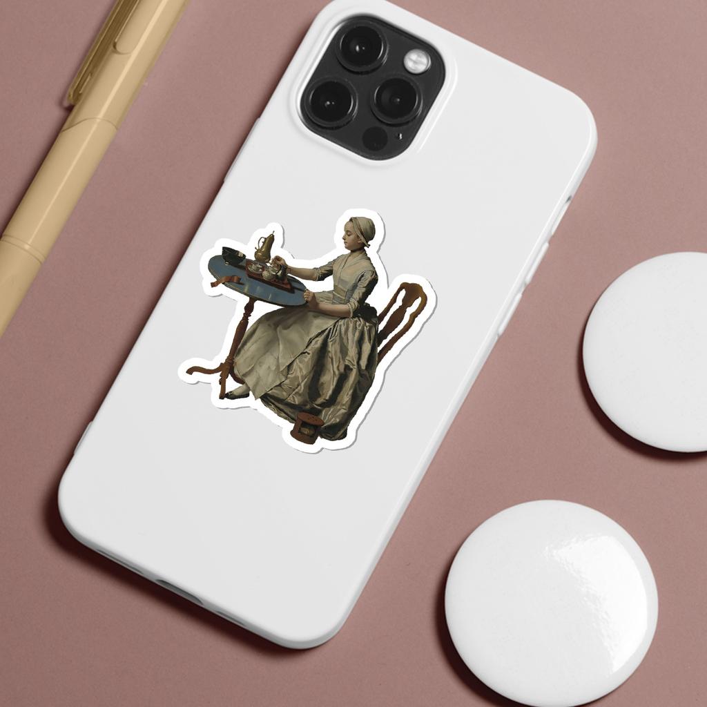 50 Sheets of Oil Painting Series Graffiti Stickers for Mobile Phones and Notebooks, Waterproof Decorative Stickers, Creative Oil Painting Stickers