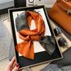 Satin high-end tied hair long silk scarf headband elegant and simple versatile hair band headband streamer hair accessories women's tied bag