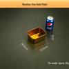Stainless Steel Deep Snack Plate with Lid - Rectangular Baking Pan and Narrow Tray