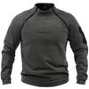 Erkek Polar Polar Outdoor Sıcak Nefes Alabilir Taktik Fermuarlı Ayakta Yaka Uzun Kollu Günlük Düz Renk Sweatshirt