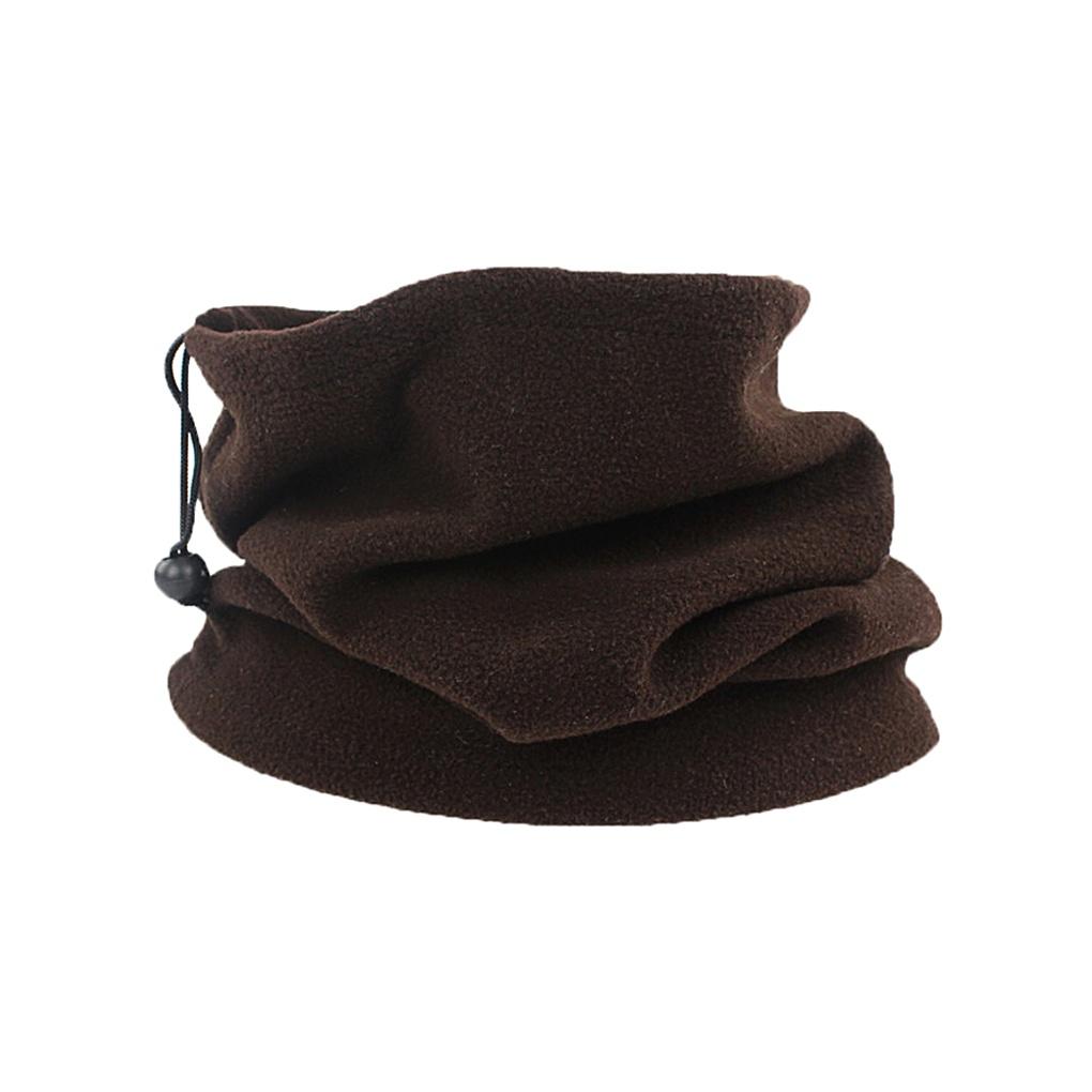 Winter Cold Weather Gear, Thermal Neck Warmer, Dark Brown