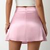 Women's Spring Summer Satin Skirt A-line Skirt Pleated Skirt High Waist