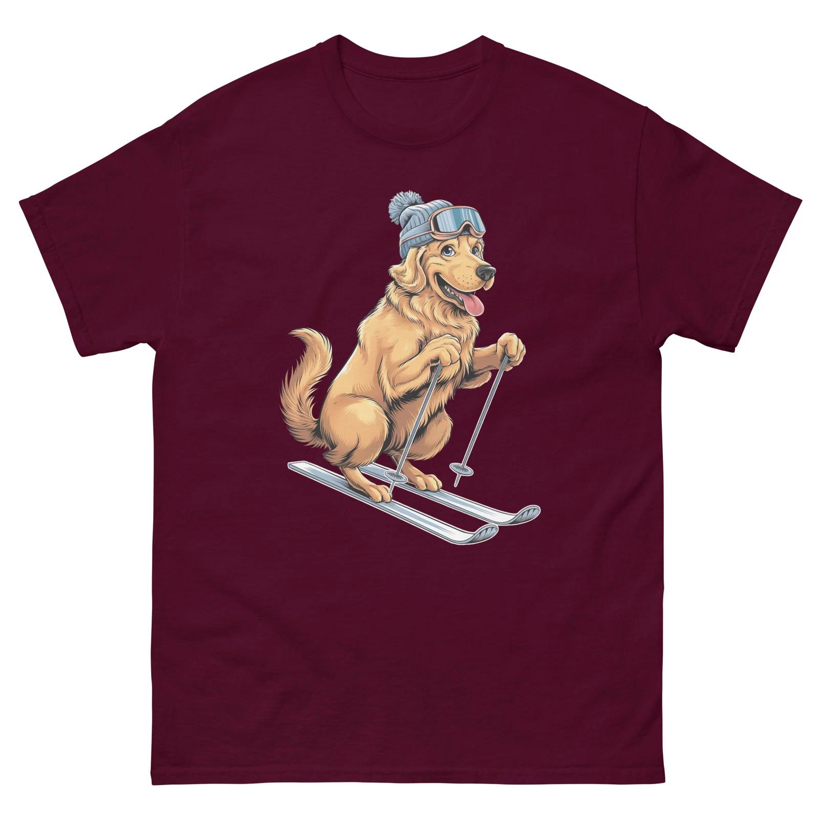 Skiing Golden Retriever Unisex classic tee 2XL