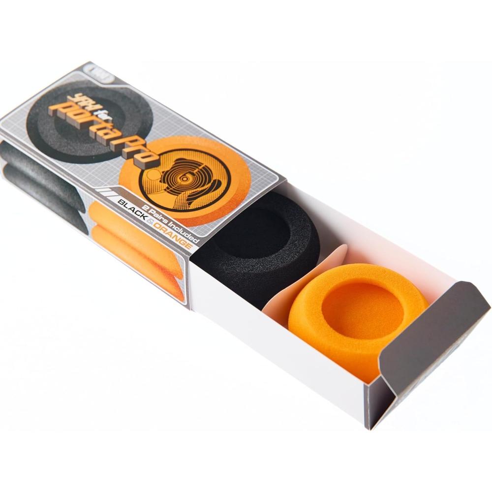 Yaxi Ear Pad For Koss Portapro  Orange+Black  + A5 Orange Poster 2 Colors  Black
