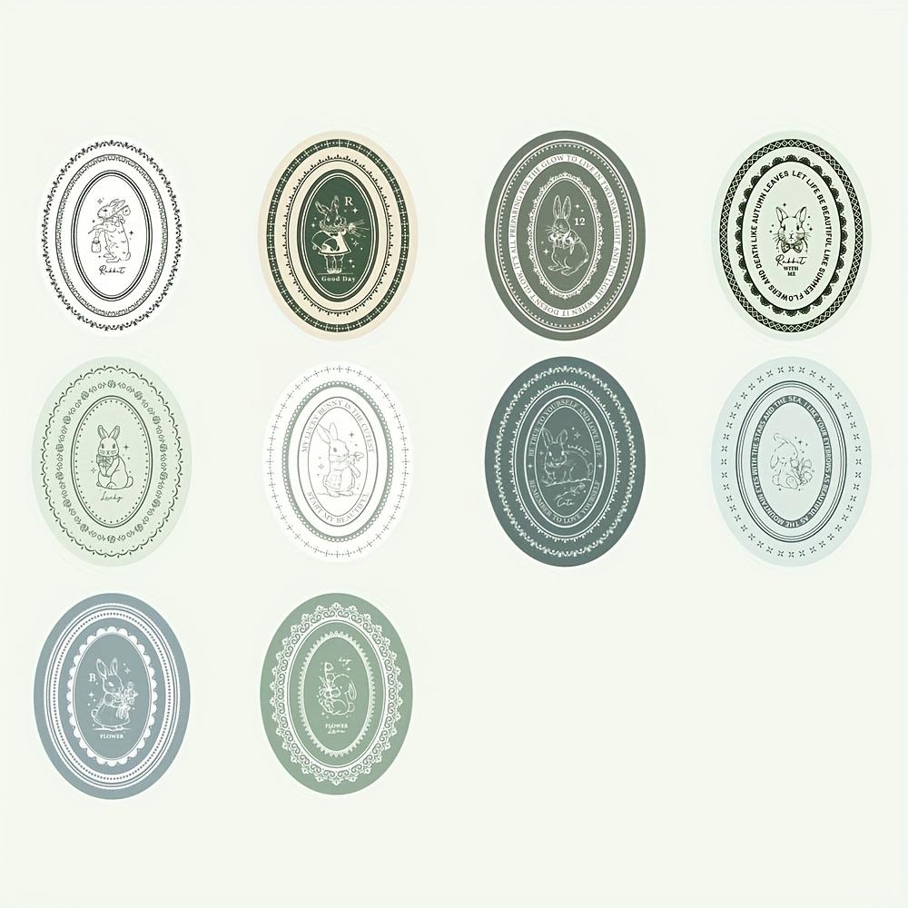 

20 Sheets/Pack Sticker Bag Memories of Time Series Frame Material Light Retro Plant Hand Tent Decoration DIY Material Pack