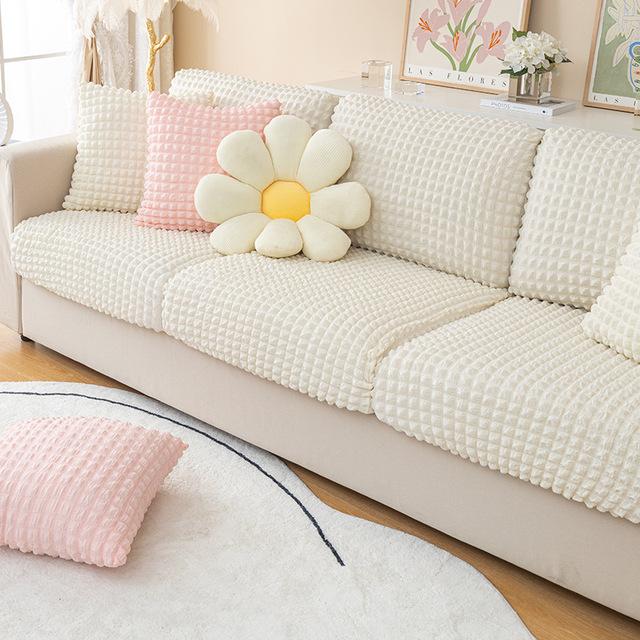Bubbles Pattern Sofa Seat Cushion Cover For Living Room Stretch Couch Cover Furniture Protector Corner L -Shape