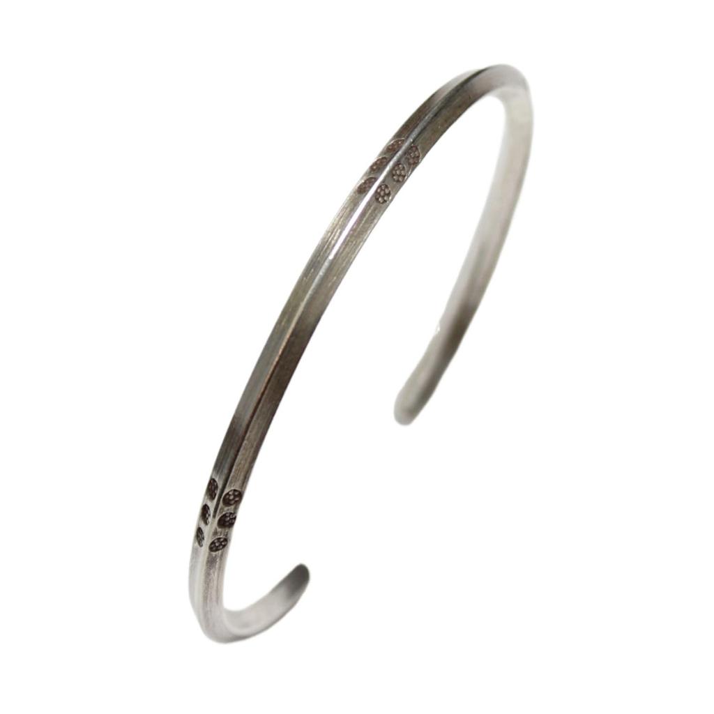 MIZAL Karen Silver Bangle Slim Triangle Karen Carmelo Bracelet, Tribal, Silver,