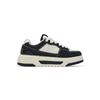 MLB New York Yankees Color Block Soft Rubber Double Lace Thick Sole Sneakers Unisex Sneakers 3ASXL116N-50BKS