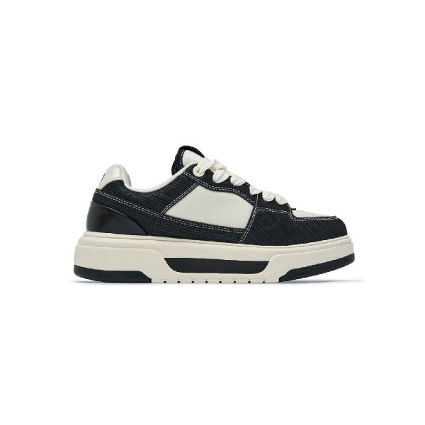 MLB New York Yankees Color Block Soft Rubber Double Lace Thick Sole Sneakers Unisex Sneakers 3ASXL116N-50BKS