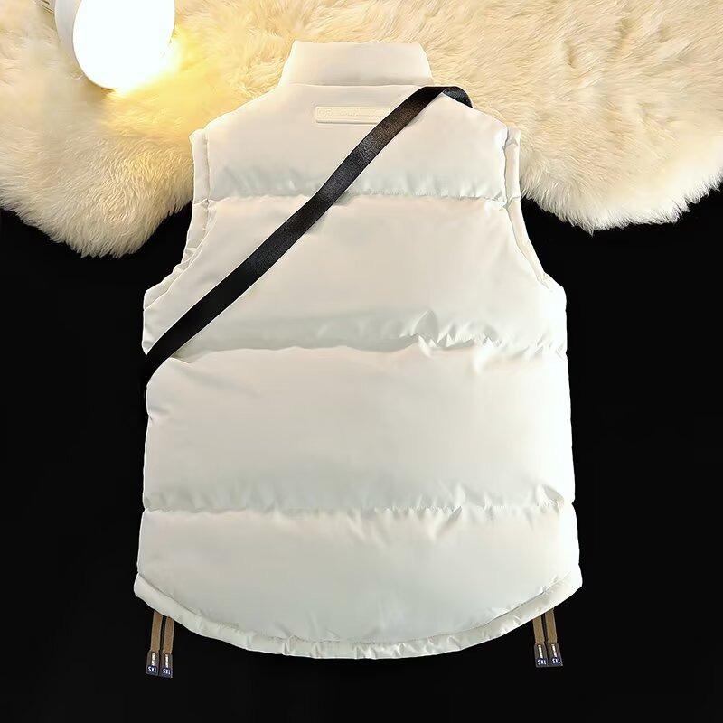 Double-sided wear thickened cold-proof vest, versatile loose coat in autumn and winter, casual trend warm vest