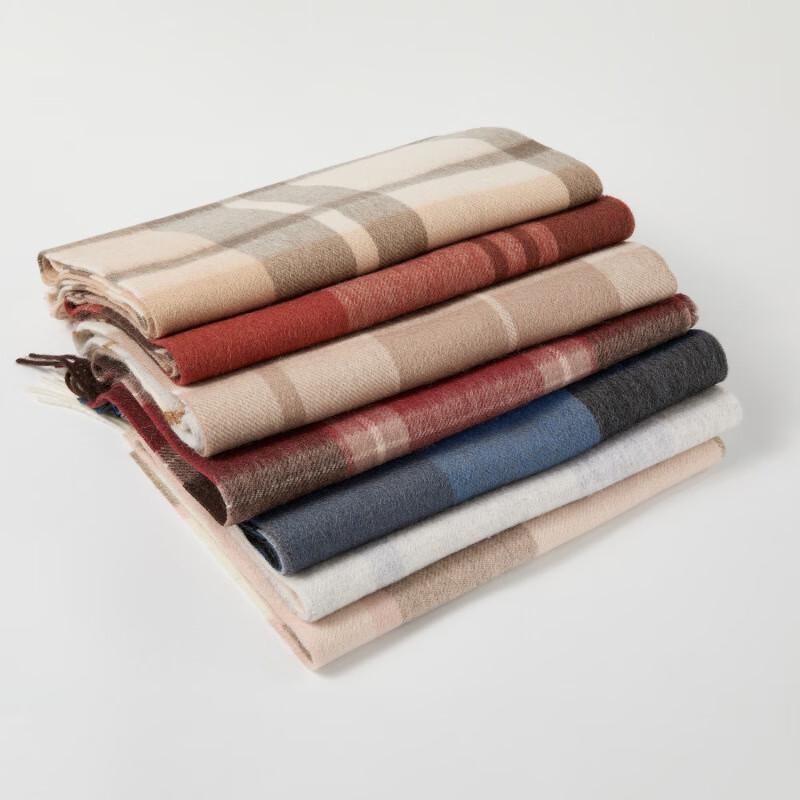 Xun Jing Plaid Wool Blend Scarf