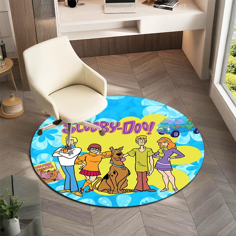 Halloween Supernatural Comedy Adventure Movie Scooby-Doo Round Carpet Soft Home Decoration Corridor Table and Chair Anti Slip Outdoor Floor Mat Rug 16