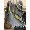 Printed round Neck Neck Casual Loose Top Print round Neck Top Women