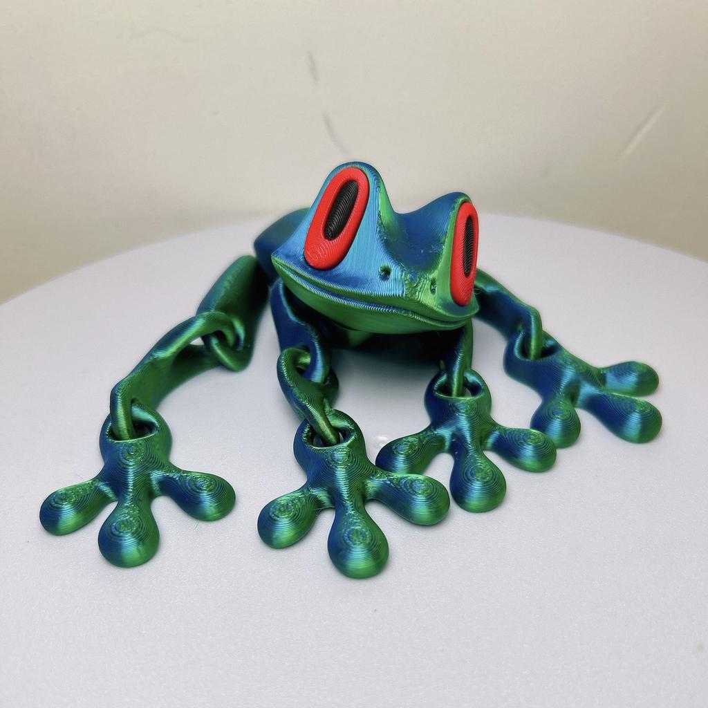 3D Printed Magnetic Tree Frog Ornament - Refrigerator Magnet & Children's Decompression Toy