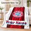 Personalisierte Flanelldecke mit Bayern München Aufdruck Warme Gemütliche Decke für Zuhause Sofa Bettwäsche