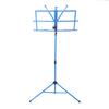 Malý hudební stojan Kovová přenosná police Snadná montáž Zvedací sklopný nastavitelný stojan pro rodinné použitíModrá