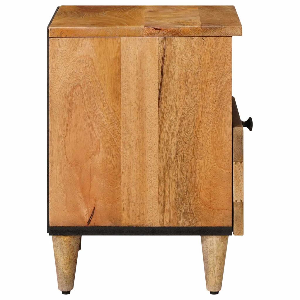 Nightstand Natural 40 X 33 X 46 Cm Solid Mango Wood