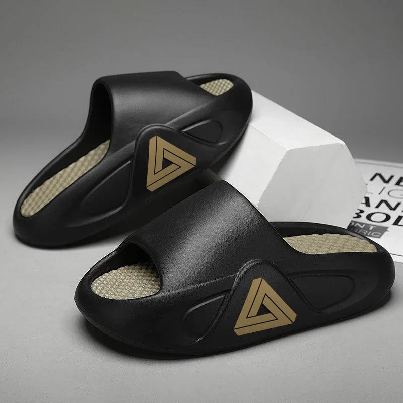 Fashion Summer Thick Sole Slippers Men Women EVA Soft Bottom Indoor Home Slides Sandals Light Beach Shoes Male Slippers Flip Flops