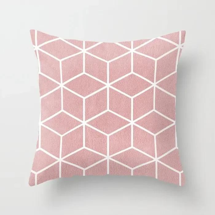 Geometric Cube Print Pillowcase Car Ornaments Office Living Room Home Pillowcase