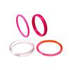 4Pcs/Set Round Stackable Bangle Multicolor Acrylic Cuff Minimalist Resin Bracelet  For Women