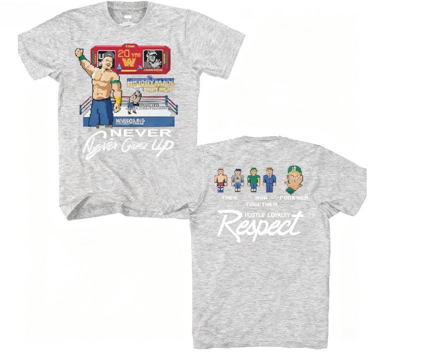 New John Cena Then Now Forever 8 Bit Adult TShirt Men Women Cotton Tees CrewNeck T Shirts Printing Clothes Breathable Tshirt