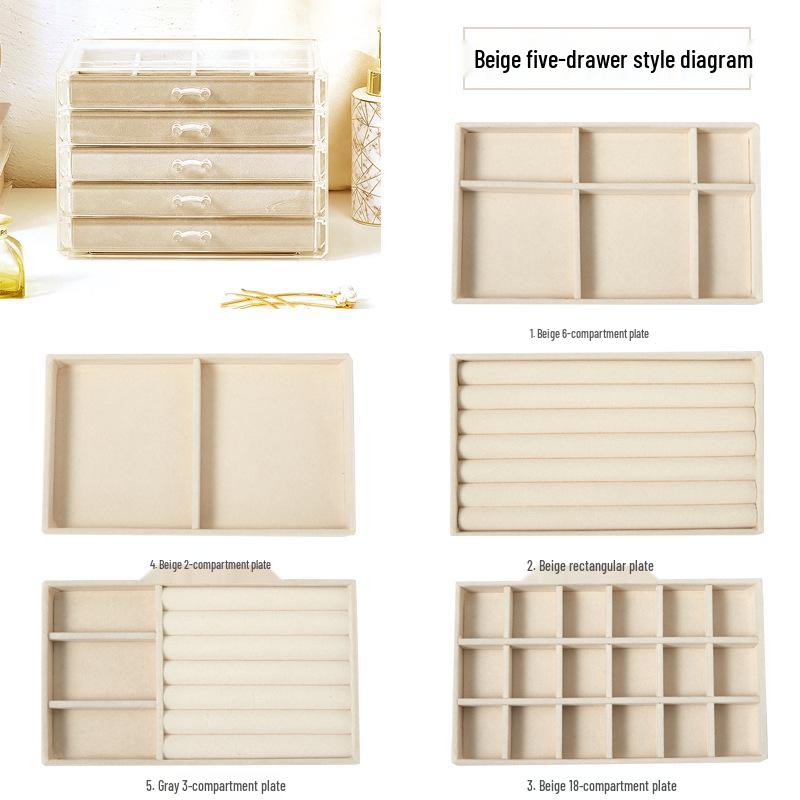 Wielopoziomowe pudełko na biżuterię na kolczyki i małe przedmioty - Przechowywanie i organizacja w domu